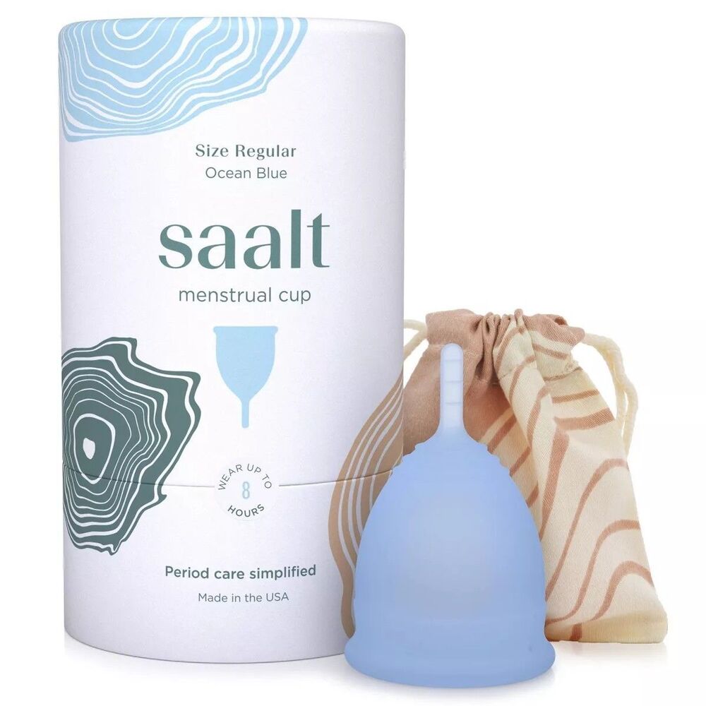 Saalt Menstural Cup, Size Regular,  Ocean Blue New